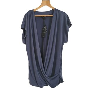 Lucky Brand NWT Deep V neck Low Cut Wrap Top